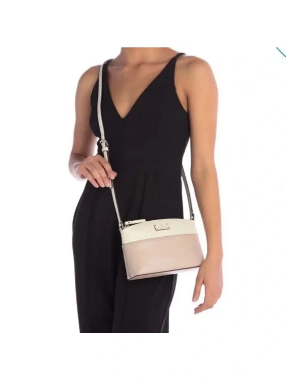kate spade New York Grove Street Millie Leather Crossbody with accent scarf
